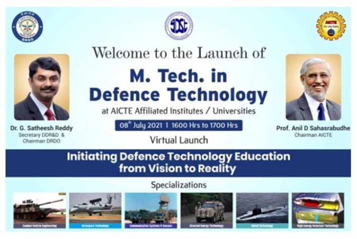 DRDO and AICTE started M.Tech in Defense Technology