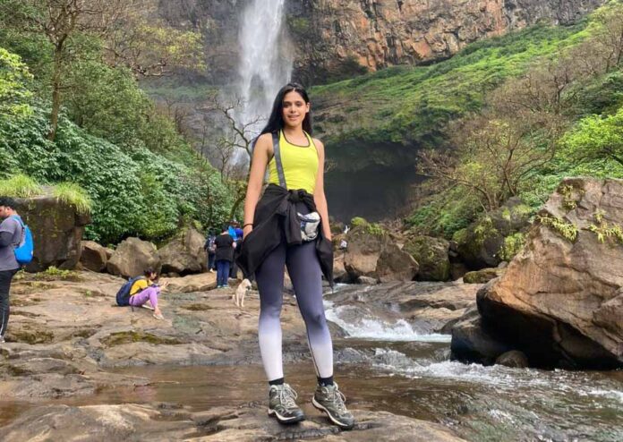 Actress Pranati Rai Prakash has a whale of a time with her gang at the breathtakingly beautiful waterfall