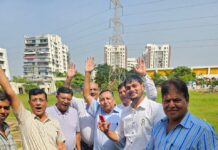 वेसू में आदर्श रामलीला ट्रस्ट द्वारा रामलीला मंडप का स्वास्तिक पूजन Swastika worship of Ramlila Mandap by Adarsh Ramlila Trust in Vesu